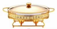 Oval shape gold chafing dish 2Liter