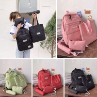 4pc set canvas waterproof backpack
