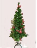 6ft Decorated Artificial Christmas tree with flowers