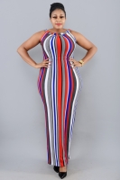 Sleeveless flora maxi dress