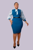 Basic ladies office wear dress