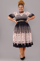 Fashionable basic tea length dress