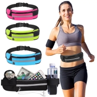 Water Proof Fitness/ Gym Bag Unisex Exercise Running Waist Bag Pouch Belt Fitness Running Jogging Cycling 3 Pockets