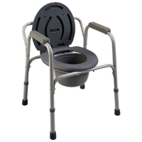 Commode chair with backrest