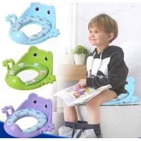 Easy-grasp handles Generic Children Potty Training Seat Baby Toilet Soft Pad Portable