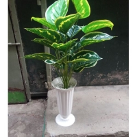 Plastic Artificial Plant With Vase