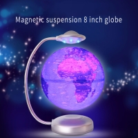 Alien magnetic levitation globe - ever rotating globe desk lamp with changing lights