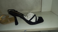 closed textured black heels