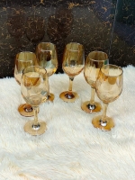affordable Golden Wine glasses 6pcs set 