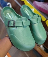 green comfortable and light plastic crocs 