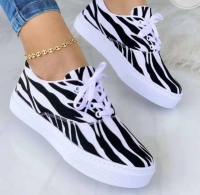 unique zebra decorated rubber shoes 