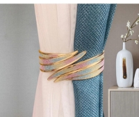 Design G 2pcs per set Spiral Curtain Tieback Holder Tie Backs Bedroom Living Room Curtain Decoration Accessories Holdback Metal Curtain Clip