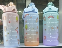 2000ml motivational water bottle (BPA Free) 900 Comes with DIY stickers