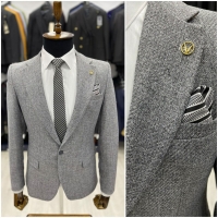 New Mens Sport Coats Casual Blazer Jacket Slim Fit Lightweight One Button Suit Jacket