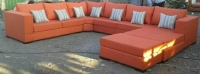 8 seater Genuine sofa set rectangular shaped comfortable and durable with classy finish