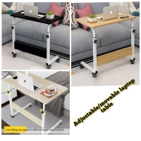 Adjustable /movable laptop desk/laptop table with Wheels and rotates 360 degrees