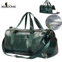 Sports Gym Bag with Wet Pocket & Shoes Compartment, Travel Duffel Bags, Overnight Weekend Leather Bags Sports Gym Duffle