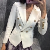 New autumn winter soft Navy blue office jacket coat double breasted women blazer balmain official blazer available in ;white ,black ,red ,peach ,jungle green ,navy blue ,mustard yellow sizes s/m/l/xl/