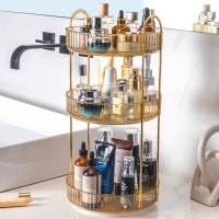 Acrylic Cosmetics Holder Save Space Good Load-Bearing Desktop Organizer Shelf Jewelry Storage Tray Household Supplies Orange M