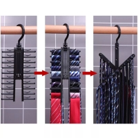 Adjustable 360 Degree Rotating 20 Bow Tie Storage, Rack Household Tie Shelf Belt Silk Scarf Artifact Cabinet Organizer Hangers