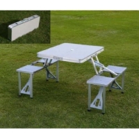 NordFalk Foldable Picnic Table with 4 Seater - Portable Picnic Camping Table and Beach for Outdoor Travel, Field, Kitchen, Garden, 