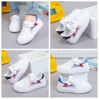 Sport White with Blue inner 4-12 Years Children Casual Shoes for Boys Girls White Sports Running Shoes Kids Sneakers Students School Board Shoes  Sizes 29 - 37