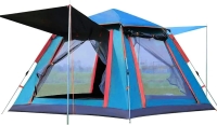 Order latest stress free 210D  oxford  Mega Auto-tent 4 sides - Blue (6-9 persons)