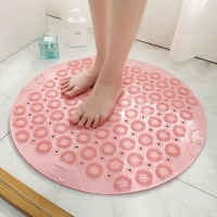 Buy this dazzling round anti slip Shower Mat, Bathroom Non-Slip Floor Mat, Non-Slip Mat, Bath and Shower Mat, Toilet Anti-Fall Mat [PINK]
