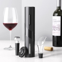JUSPRO Electric Wine Bottle Opener, Automatic Corkscrew Gift Sets, Powered Cork Remover Kit Includes Pourer, Vacuum Stopper and Foil Cutter for Party and Wine Lovers