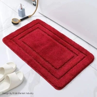 Buy our latest design Shaggy Bathroom Rug,Soft Thick Bath Mat Absorbent Microfiber Bathroom Mat,Non Slip Reversible Carpet Non Shedding Doormat for Bathroom Floor Tub Shower-Red 40x60cm(16x24inch)