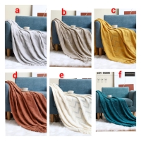 Buy ALPHA HOME Throw Blanket for Couch 60x80 Warm Acrylic Knit Durable Lightweight Decorative Blanket Tassel with Solid Color Soft Bed Blanket for All Season Valentine