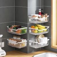 Multipurpose can be used As a fruit rack, Spice rack, Toiletries Rack Stainless steel Wall Mounted Rack.