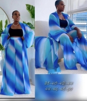 Buy this elegant The Blue Sky Sizes L.Xl.XXL Vacation Duster & Wide Leg Palazzo Pant Set