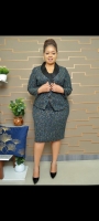 Two Pieces Official Skirt Suit. Ideal for outdoor and indoor events, weddings, office and evening party.