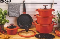 10pcs Edenberg cookware set  [RED]
