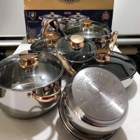 12 pcs Kaisa villa Stainless Steel Cookware set with thick bottom good for induction 