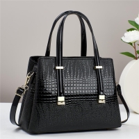 Classy Women Handbags Fashion 3 set PU leather casual Cross-Body Top Handle Shoulder wallet Bags Vantablack