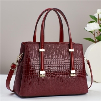 Classy Women Handbags Fashion 3 set PU leather casual Cross-Body Top Handle Shoulder wallet Bags Maroon