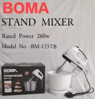 Unique RANGE OF APPLIANCES  HAND BEATER / MIXER  WITH STAND & PLASTIC BOWL BM 133TB  ( 260 Watts) 