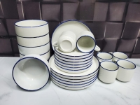 Durable Stylish 24pc Ceramic Dinner Set