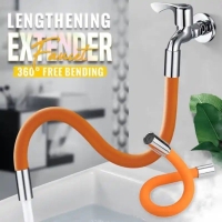 New Kitchen Faucet Extension Hose 360° Rotate Bending Faucet Extender Bathroom Wash Basin Water Saving Tap Filter Extension Tube