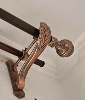 Dependable Double 2m Curtain Rod and Finial Set 