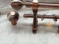 Curtain Rods double for curtain and shear includes 10 hooks 2 heads 2 wall brackets 2 rods  strong and elegant  sold per meter