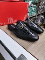 Fashion Leather Men’s Half Shoes For Men Shoes Mules Casual Designer Shoes//mules size 40-44