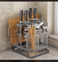 Kitchen Cutlery Stand with Bottom Drip Tray
