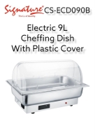 Double Compartment 9 Ltr Electric Cheffing Dish with Plastic Cover 
