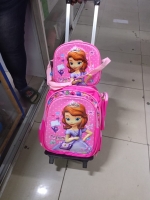 Pink 002 2 in 1 Cartoon themed school bags Material - hard waterproof back to school kids bags