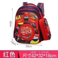 Red 001 2 in 1 Cartoon themed school bags Material - hard waterproof back to school kids bags