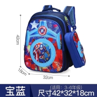Blue 001 2 in 1 Cartoon themed school bags Material - hard waterproof back to school kids bags