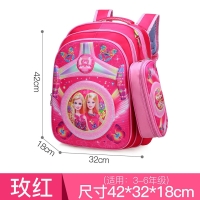 Pink 003 2 in 1 Cartoon themed school bags Material - hard waterproof back to school kids bags